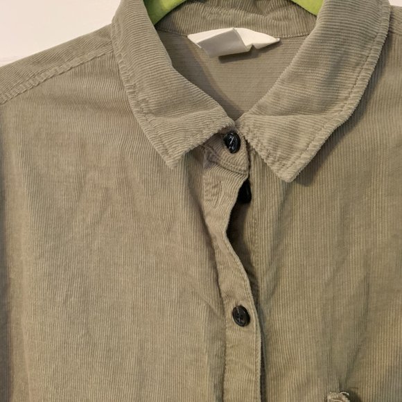 H&M Olive Green Corduroy Shirt - Picture 2 of 8